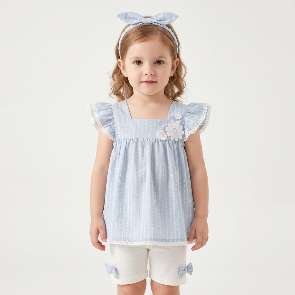 Lilo Cotton Top and Shorts Girls Set