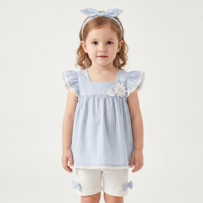 Lilo Cotton Top and Shorts Girls Set