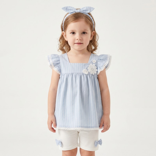 Lilo Cotton Top and Shorts Girls Set