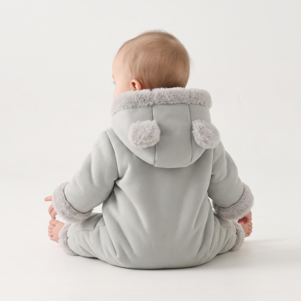 Lilo Velvet Lined Hooded Snowsuit - Grey