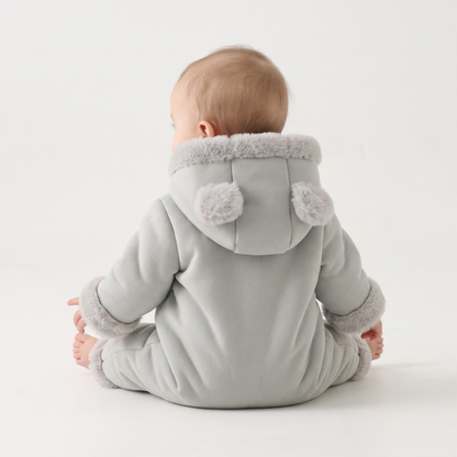Lilo Velvet Lined Hooded Snowsuit - Grey