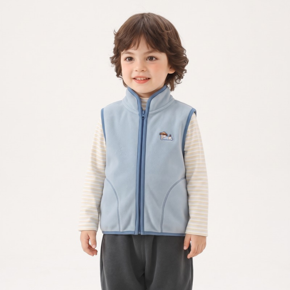 Lilo Kids Fleece Gilet - Light Blue