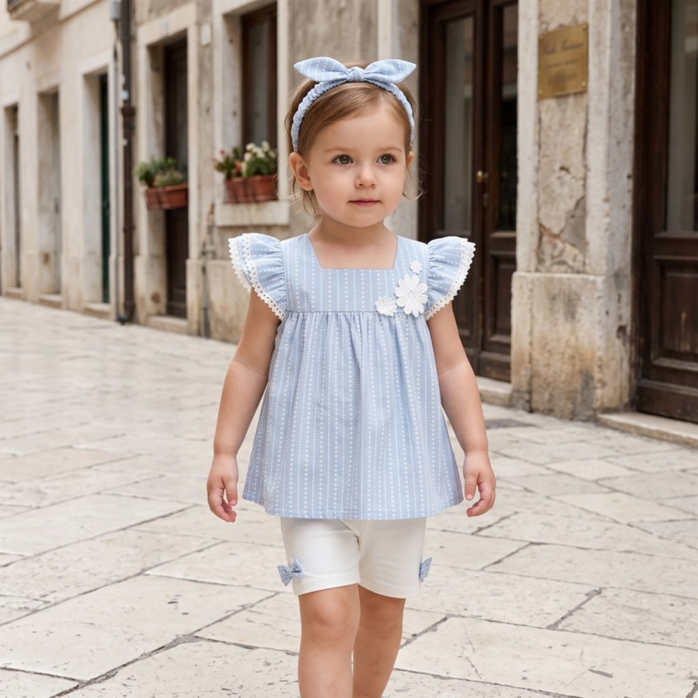 Lilo Cotton Top and Shorts Girls Set