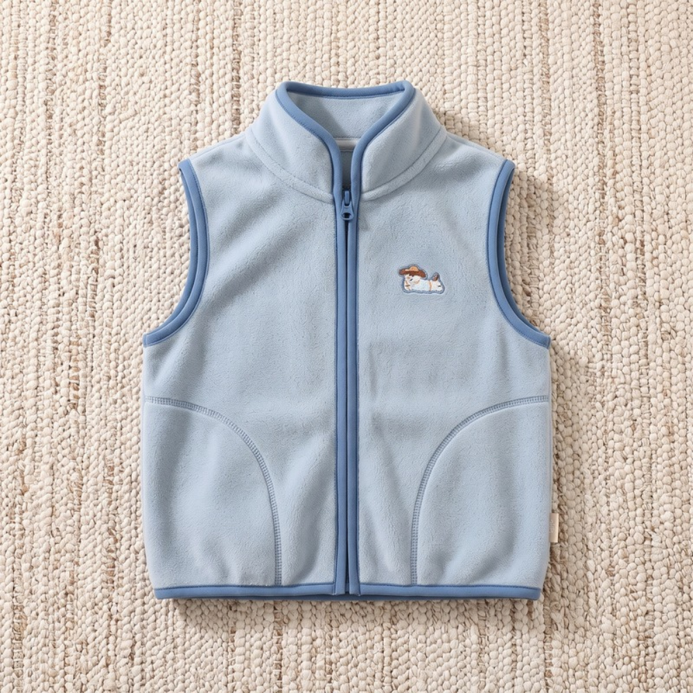 Lilo Kids Fleece Gilet - Light Blue