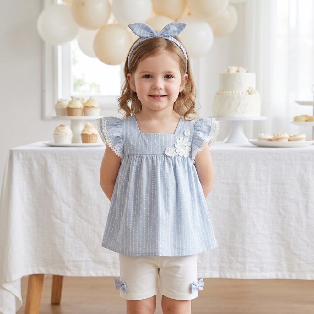 Lilo Cotton Top and Shorts Girls Set
