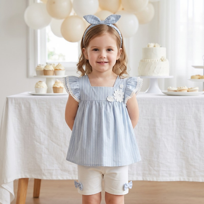 Lilo Cotton Top and Shorts Girls Set