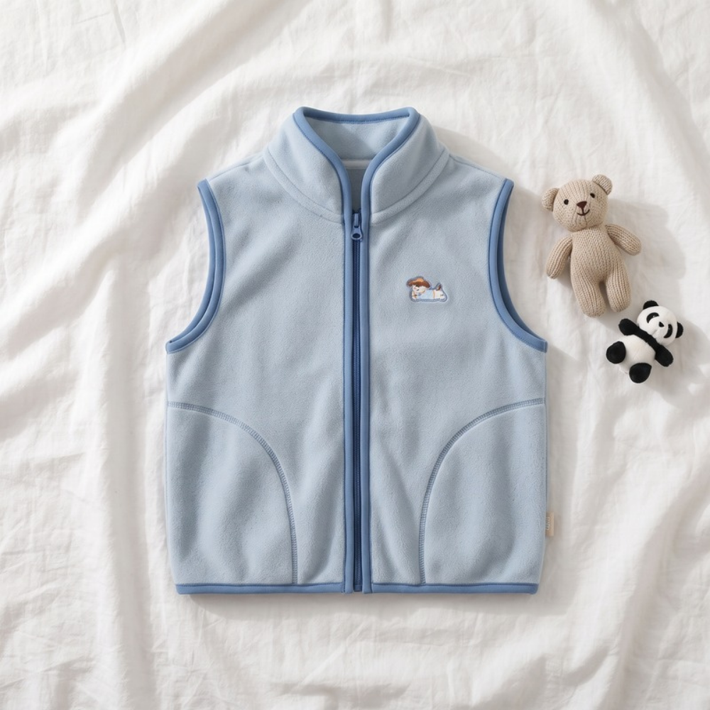 Lilo Kids Fleece Gilet - Light Blue