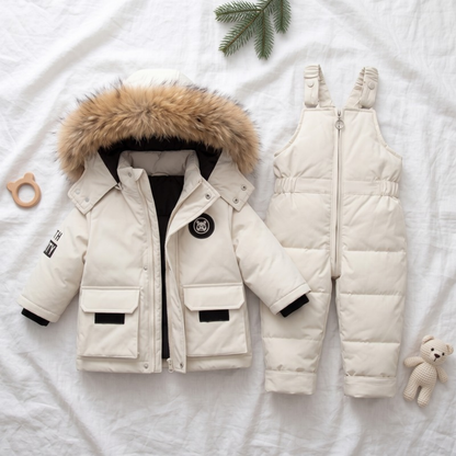 Lilo Baby Puffer Jacket Set - Cream