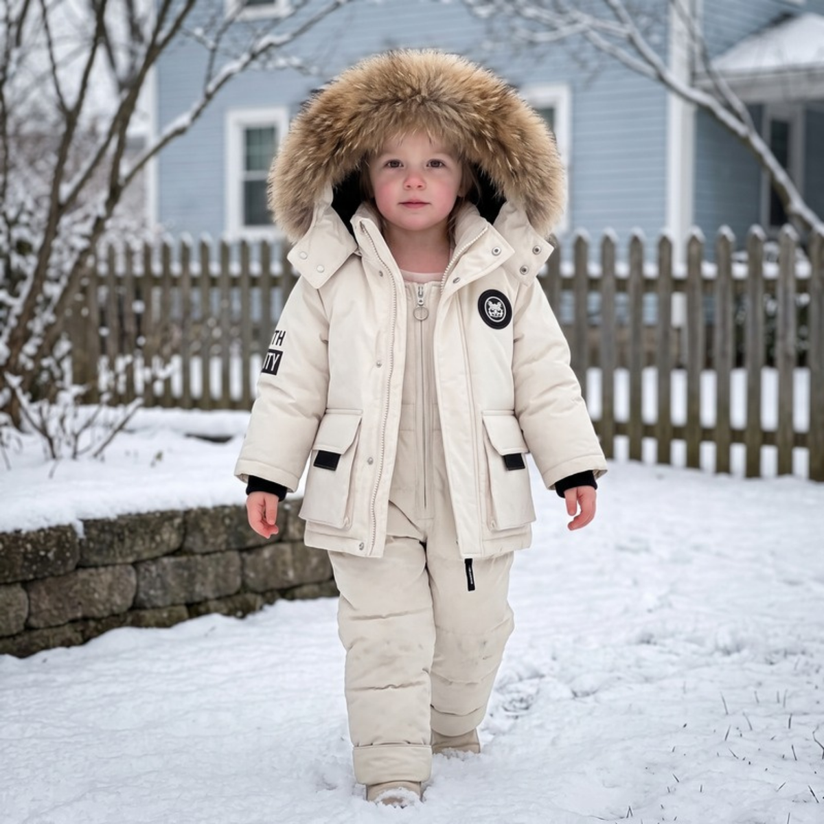 Lilo Baby Puffer Jacket Set - Cream