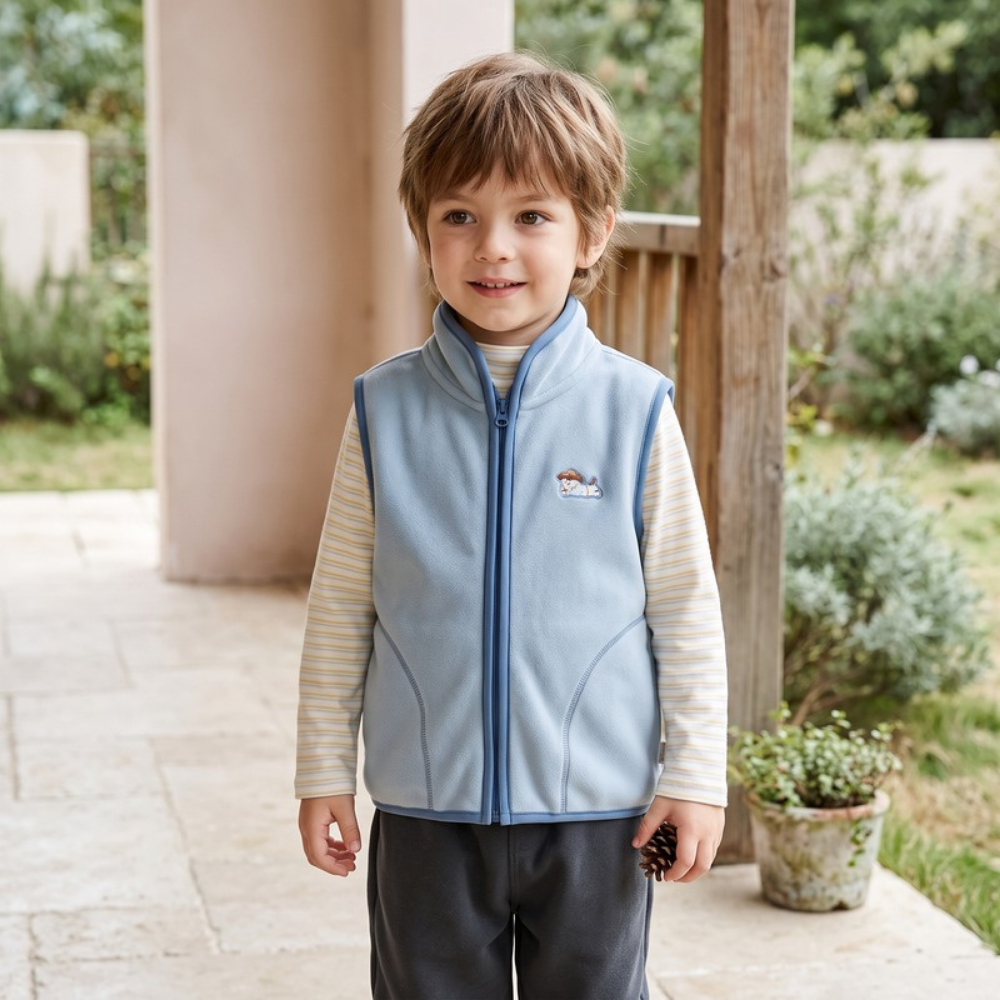 Lilo Kids Fleece Gilet - Light Blue