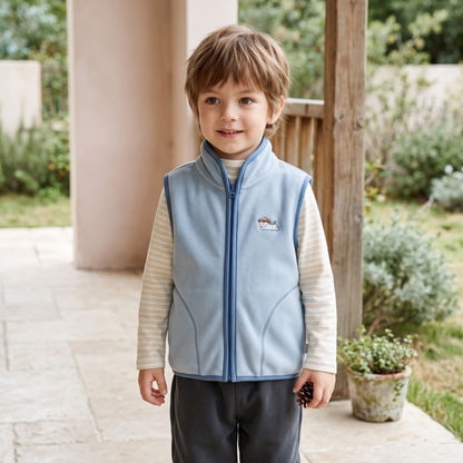 Lilo Kids Fleece Gilet - Light Blue
