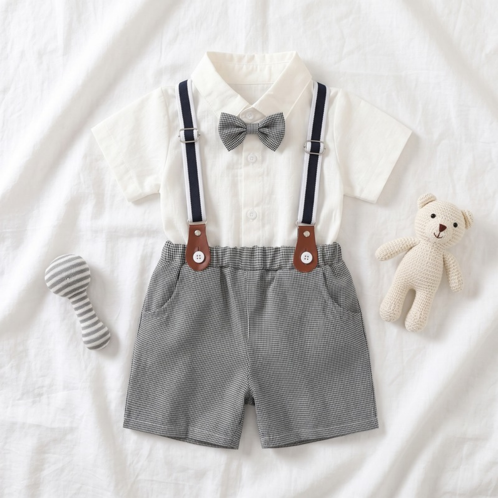 Lilo White Shirt and Shorts Boys Set