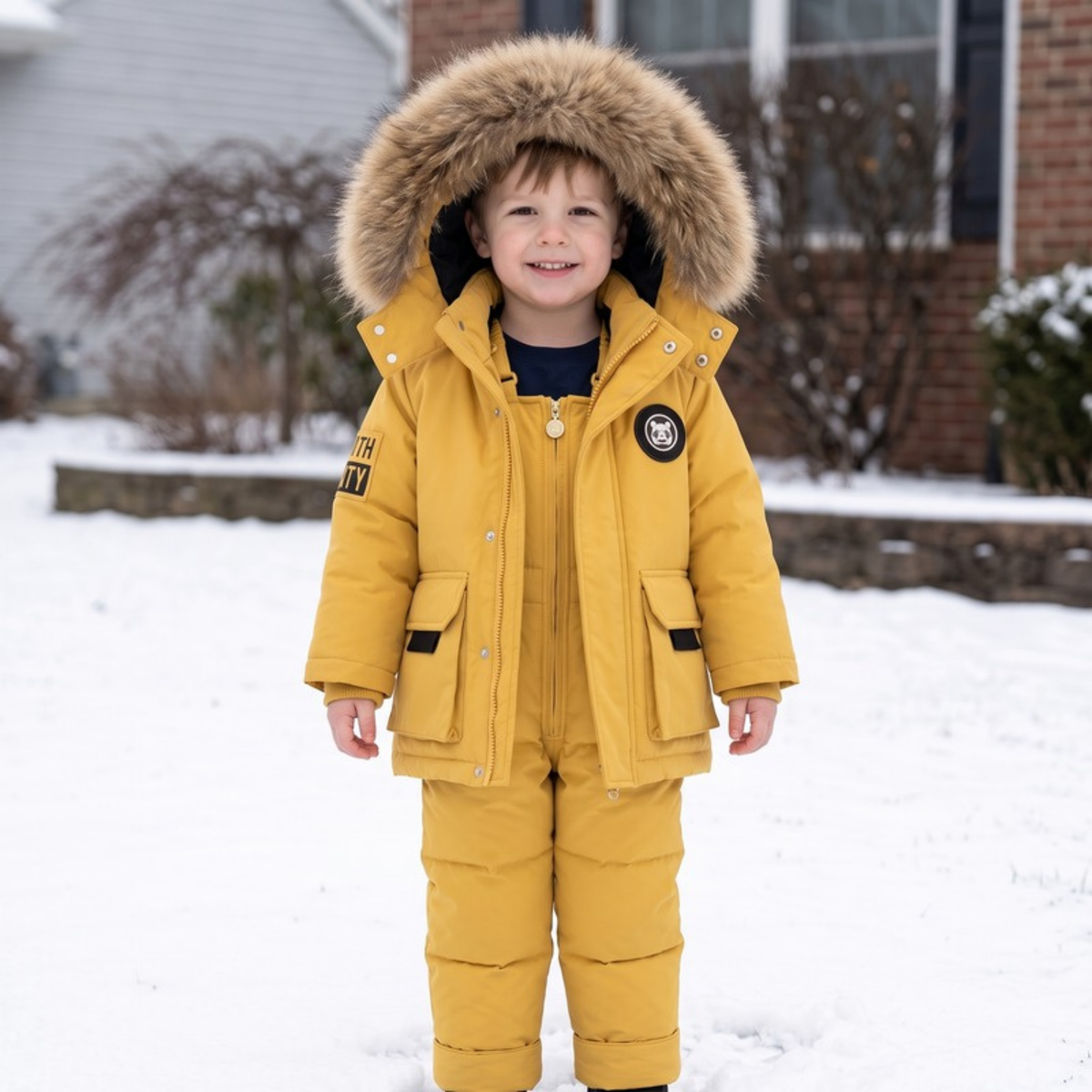 Lilo Baby Puffer Jacket Set - Yellow
