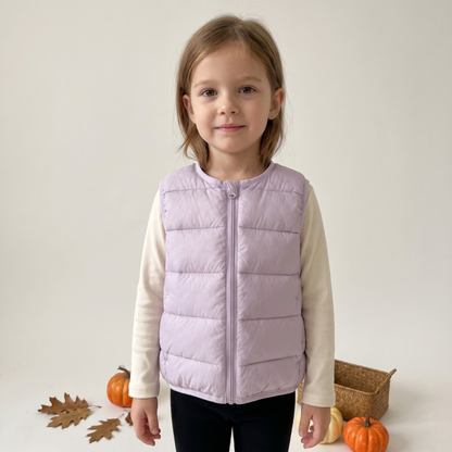 Lilo Slim Padded Sleeveless Gilet - Lilac
