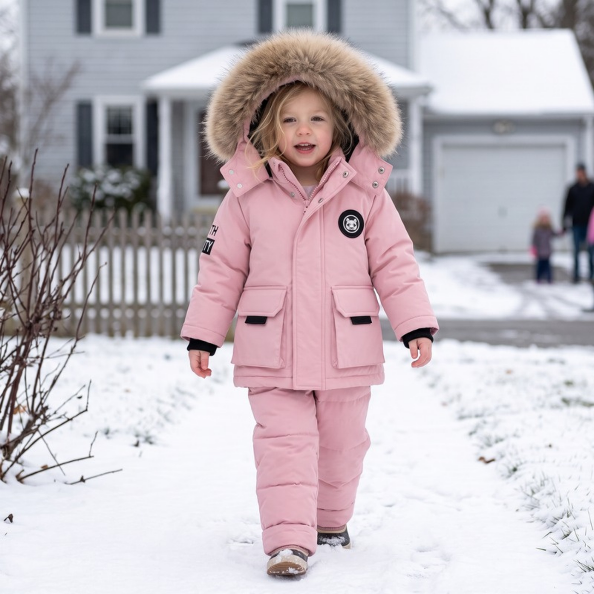 Lilo Baby Puffer Jacket Set - Pink