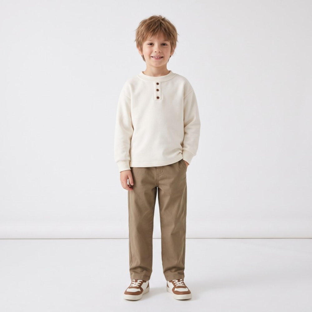 Lilo Ember Boys Layering Tee - Cream