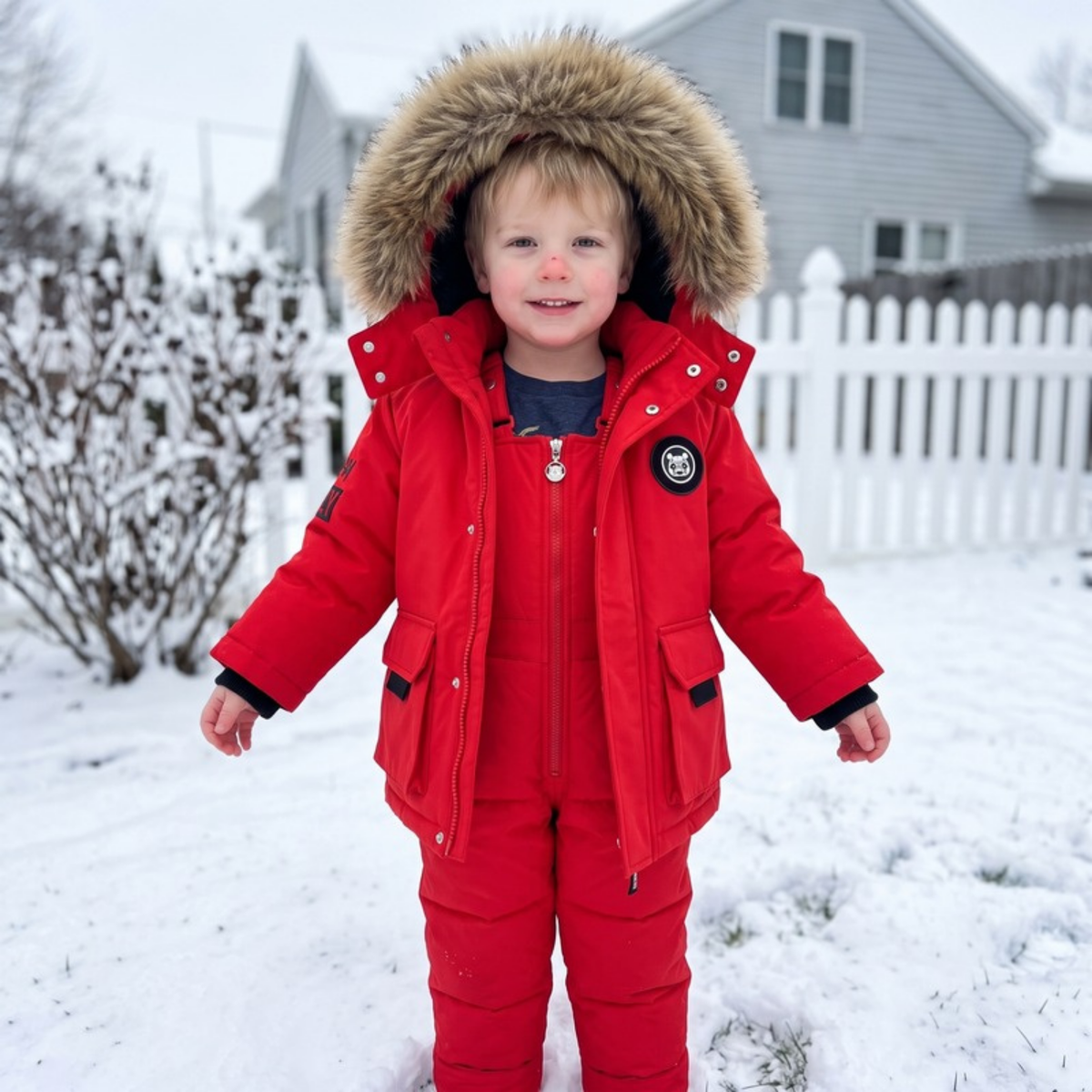 Lilo Baby Puffer Jacket Set - Red