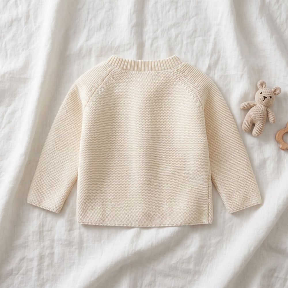 Lilo Baby Knitted Cardigan - Cream Safari