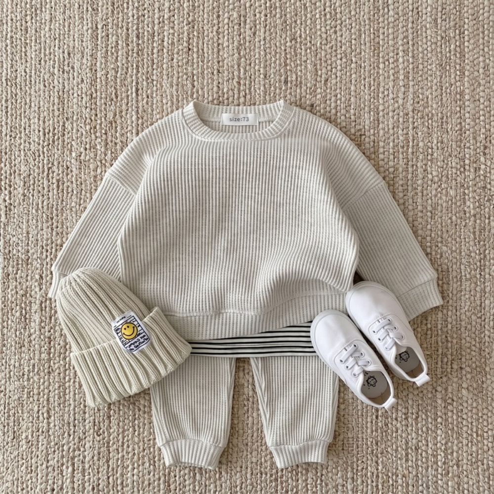 Lilo Casual Knit Two Piece Set - Grey