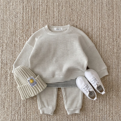 Lilo Casual Knit Two Piece Set - Grey