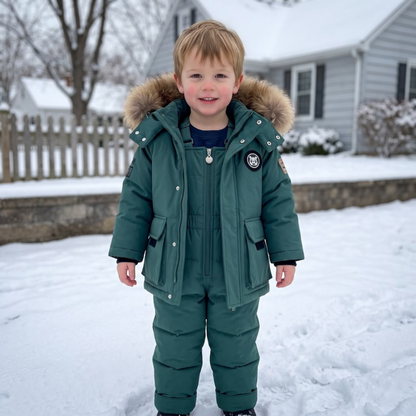 Lilo Baby Puffer Jacket Set - Forest Green