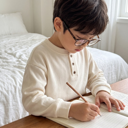 Lilo Ember Boys Layering Tee - Cream