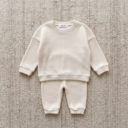 Lilo Casual Knit Two Piece Set - Milky White