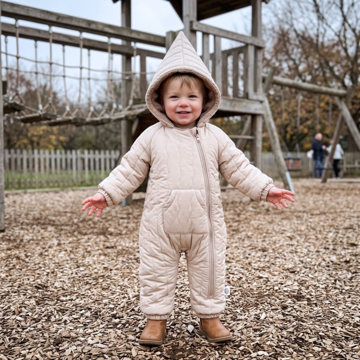 Lilo Pointed Hood Padded Snowsuit - Oat
