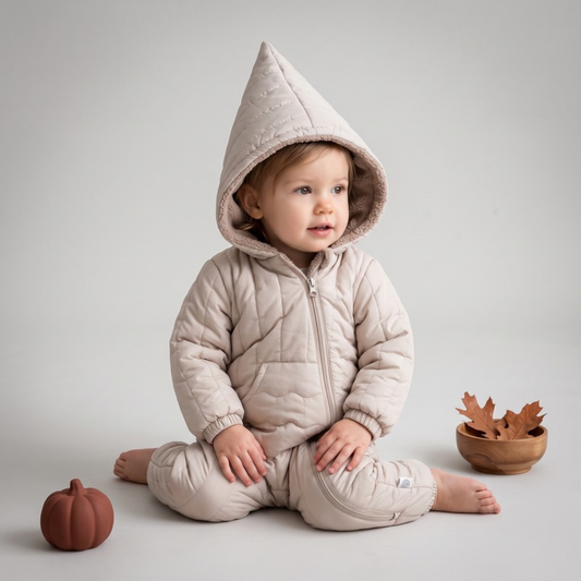 Lilo Pointed Hood Padded Snowsuit - Oat