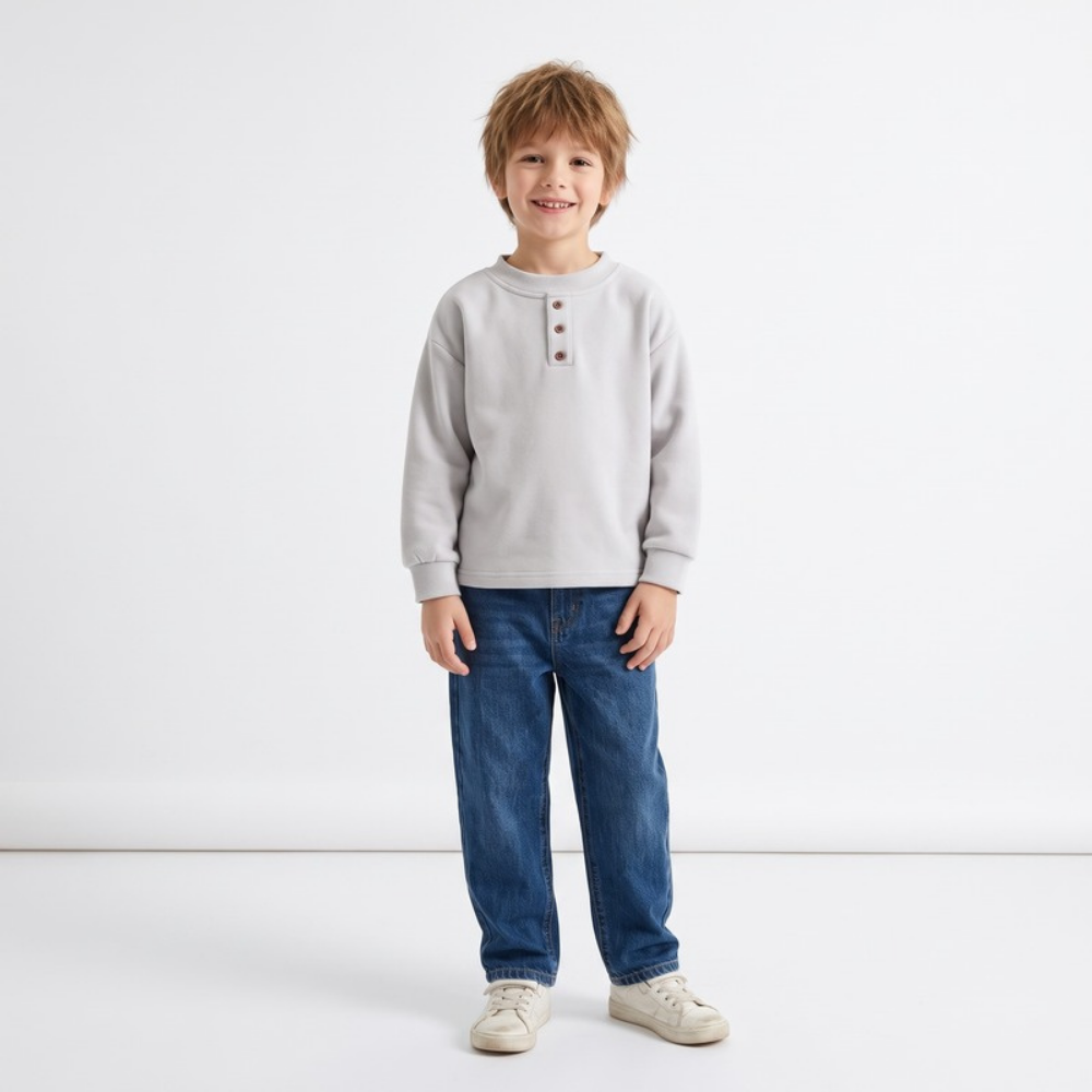 Lilo Ember Boys Layering Tee - Grey