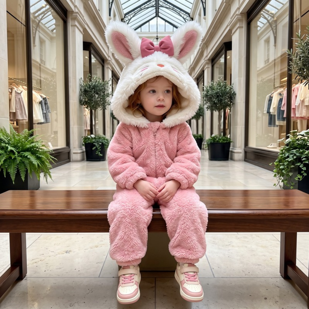 Lilo Cartoon Padded Hooded Romper