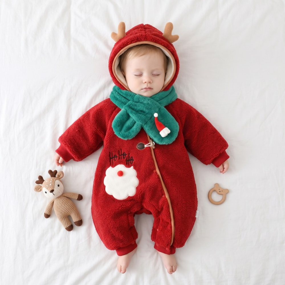 Lilo Fleece Romper with Scarf