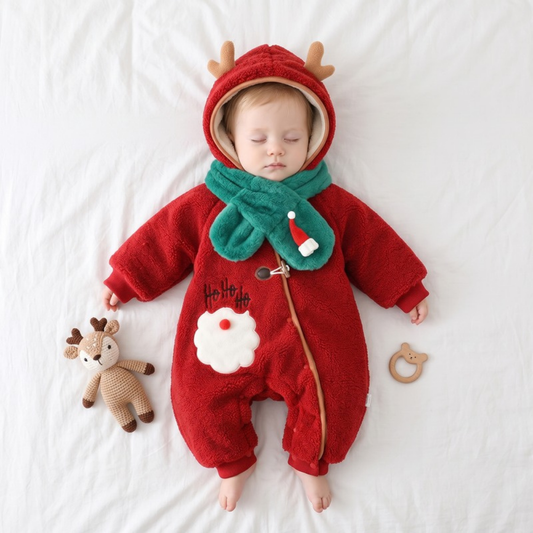 Lilo Fleece Romper with Scarf