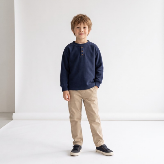 Lilo Ember Boys Layering Tee - Navy