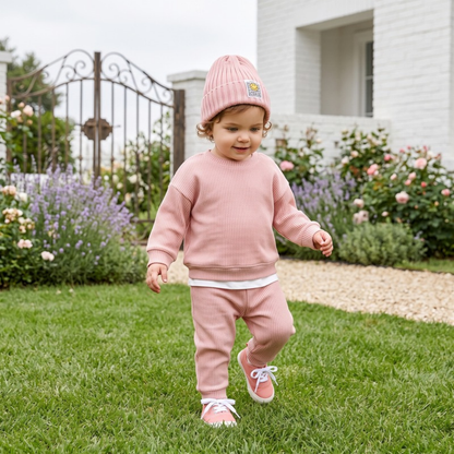 Lilo Casual Knit Two Piece Set - Pink