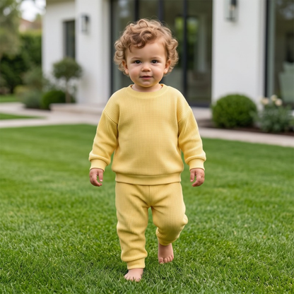 Lilo Casual Knit Two Piece Set - Yellow