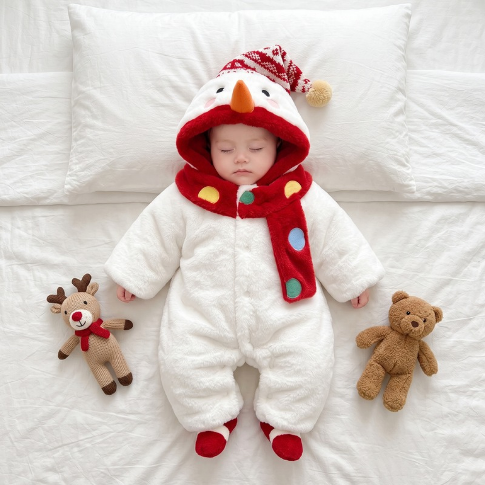 Lilo Snowman Plush Christmas Romper