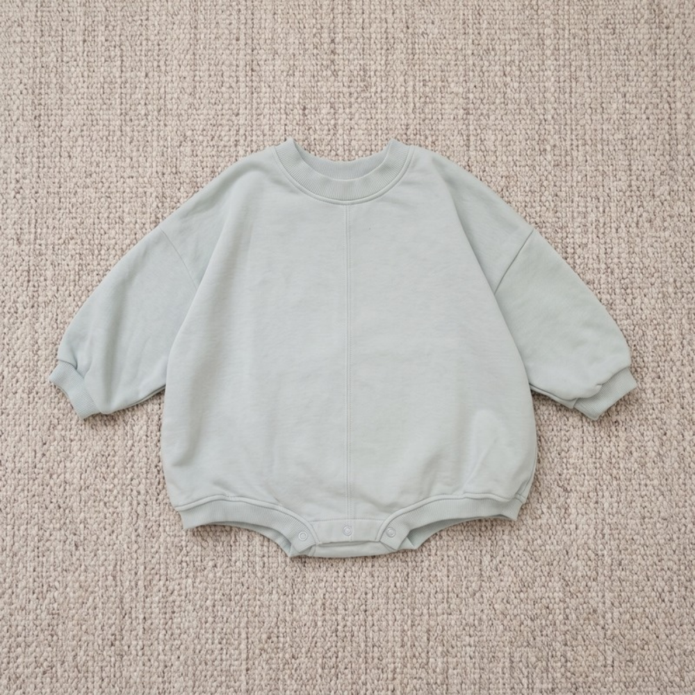 Lilo Sweatshirt Romper - Sage Mint