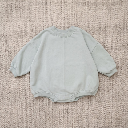 Lilo Sweatshirt Romper - Sage Mint