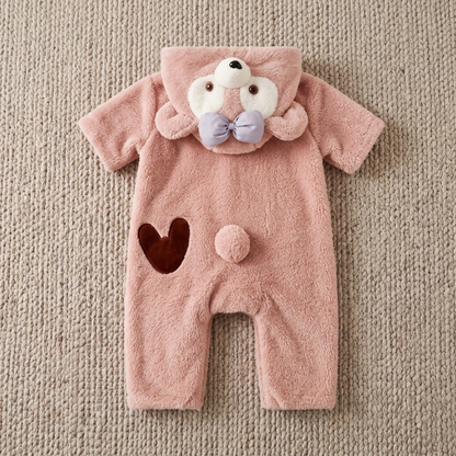 Lilo Bear Winter Sleepsuit - Pink Bear