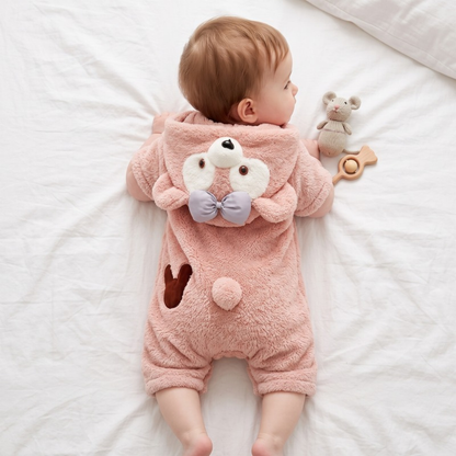 Lilo Bear Winter Sleepsuit - Pink Bear