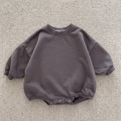 Lilo Sweatshirt Romper - Dark Grey