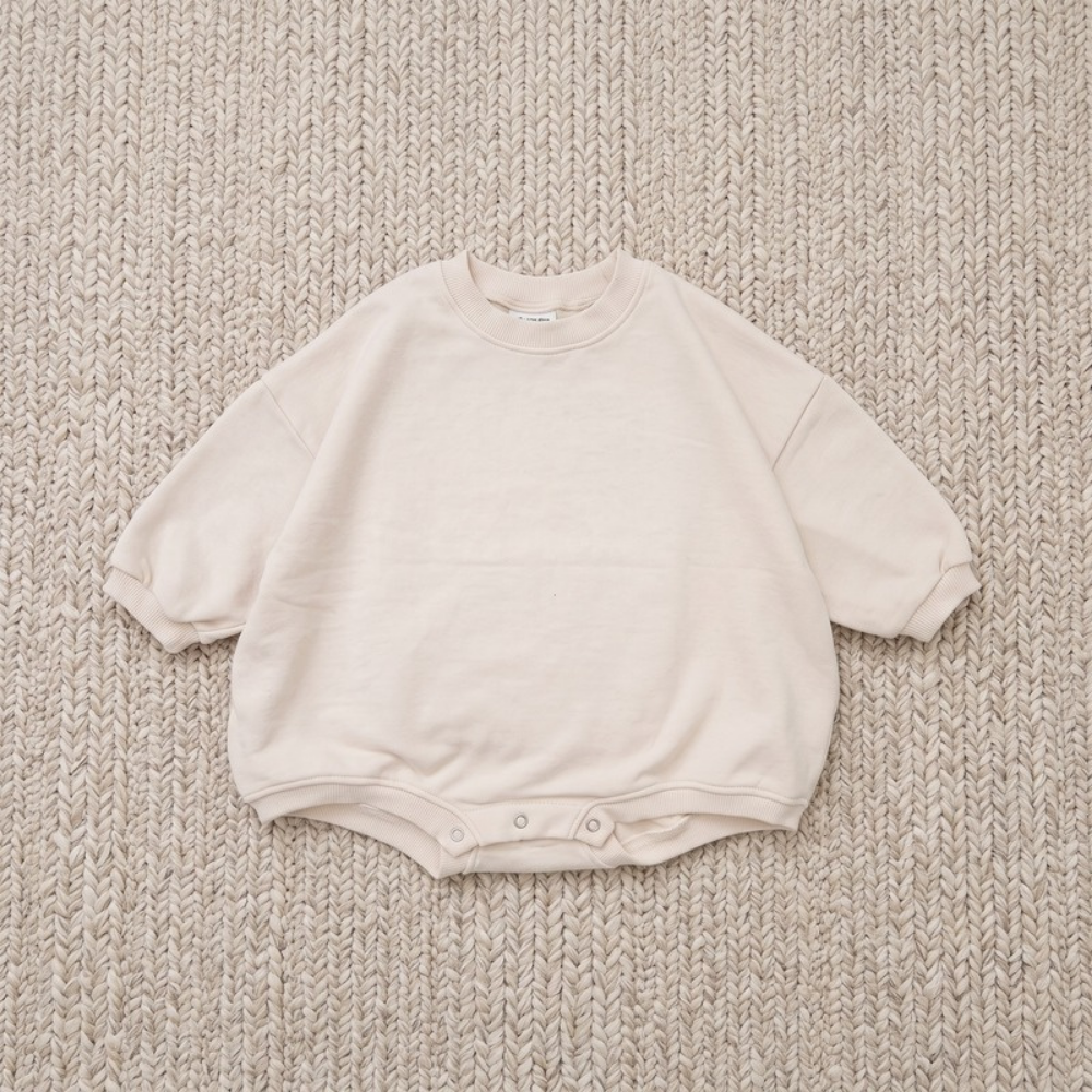 Lilo Sweatshirt Romper - White