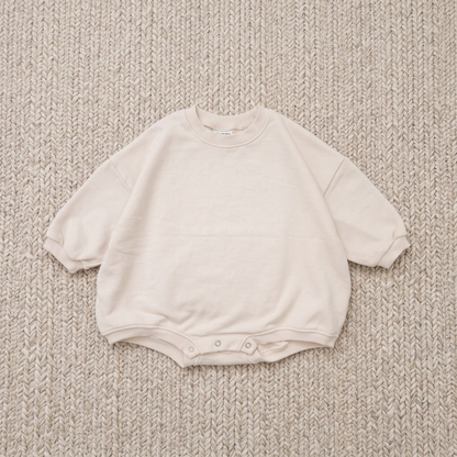 Lilo Sweatshirt Romper - White