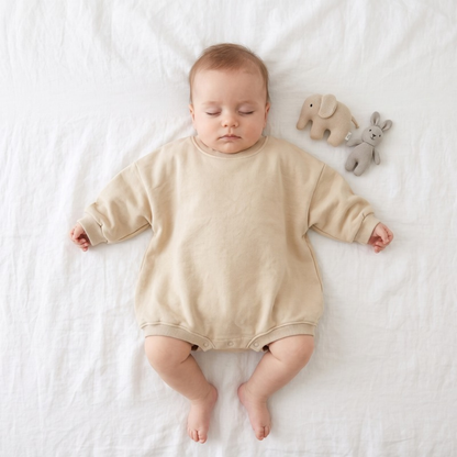 Lilo Sweatshirt Romper - Sand