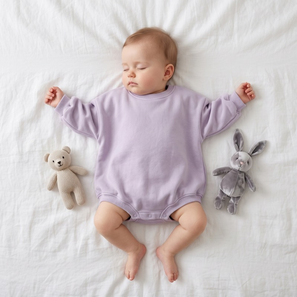 Lilo Sweatshirt Romper - Purple