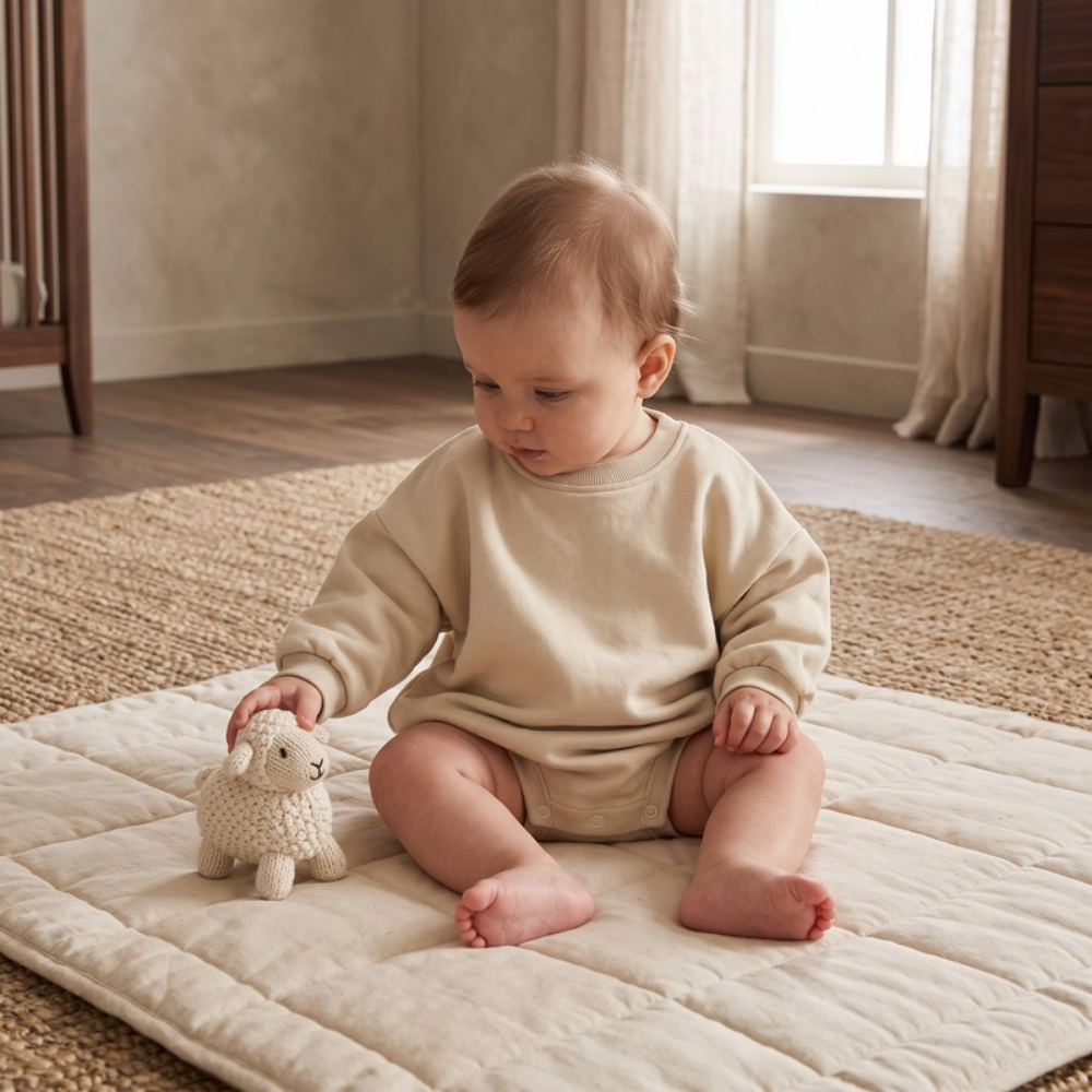 Lilo Sweatshirt Romper - Sand
