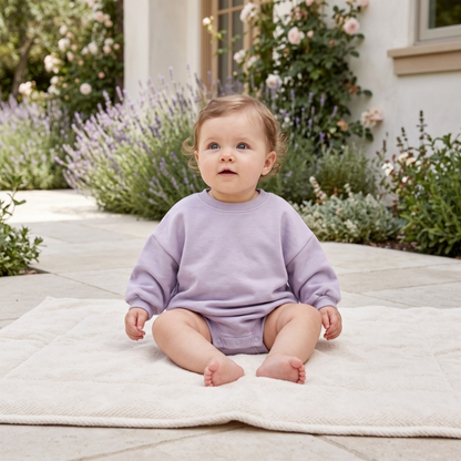 Lilo Sweatshirt Romper - Purple