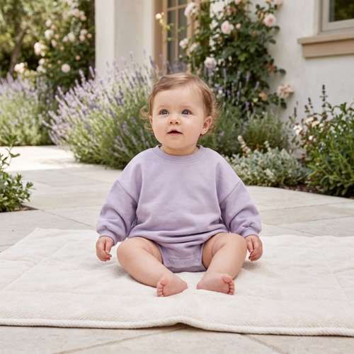 Lilo Sweatshirt Romper - Purple