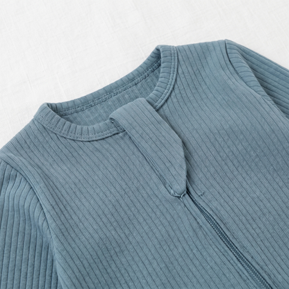 Lilo Infant Ribbed Footie Sleeper in Blue
